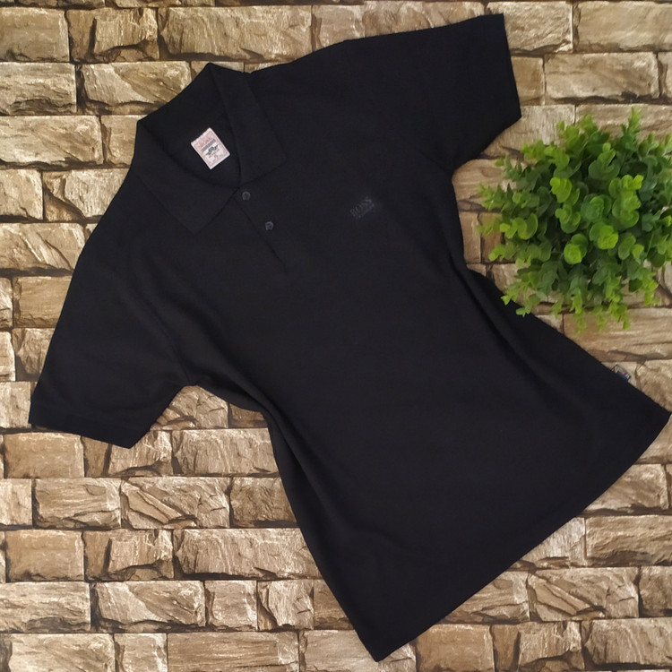 تیشرت مشکی یقه دار شیک وجذاب مردونه سایز XL 2XL 3XL
