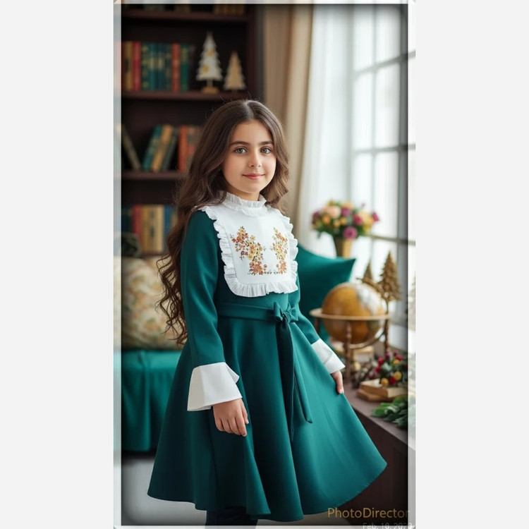 پیراهن دخترانه پوشیده سایز 8 سال تا نوجوان