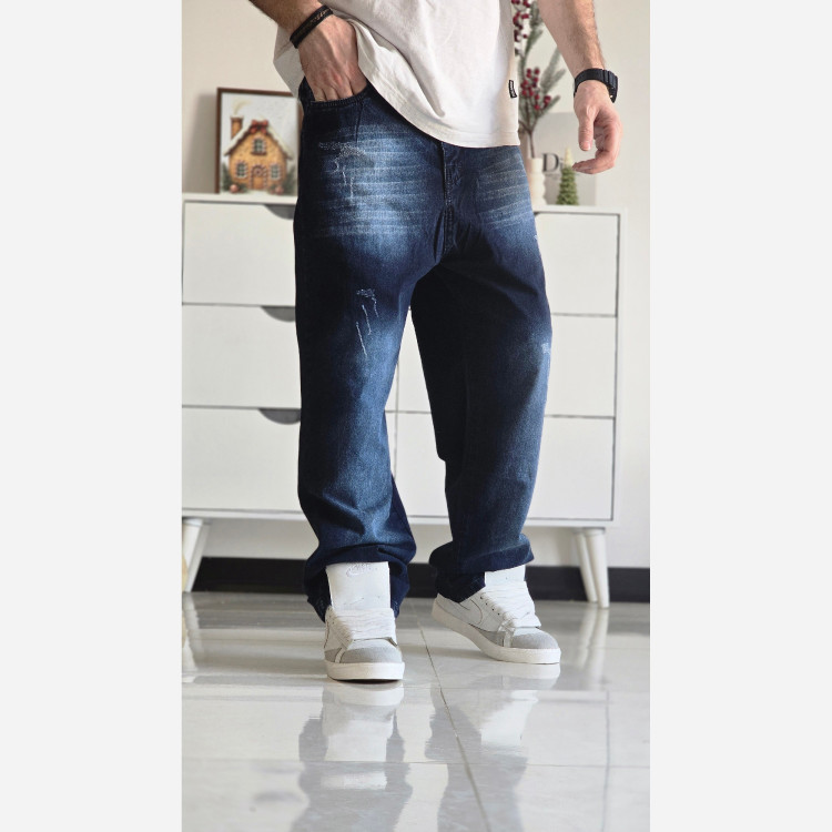شلوار جین بگ استایل مردانه پارچه کاغذی
