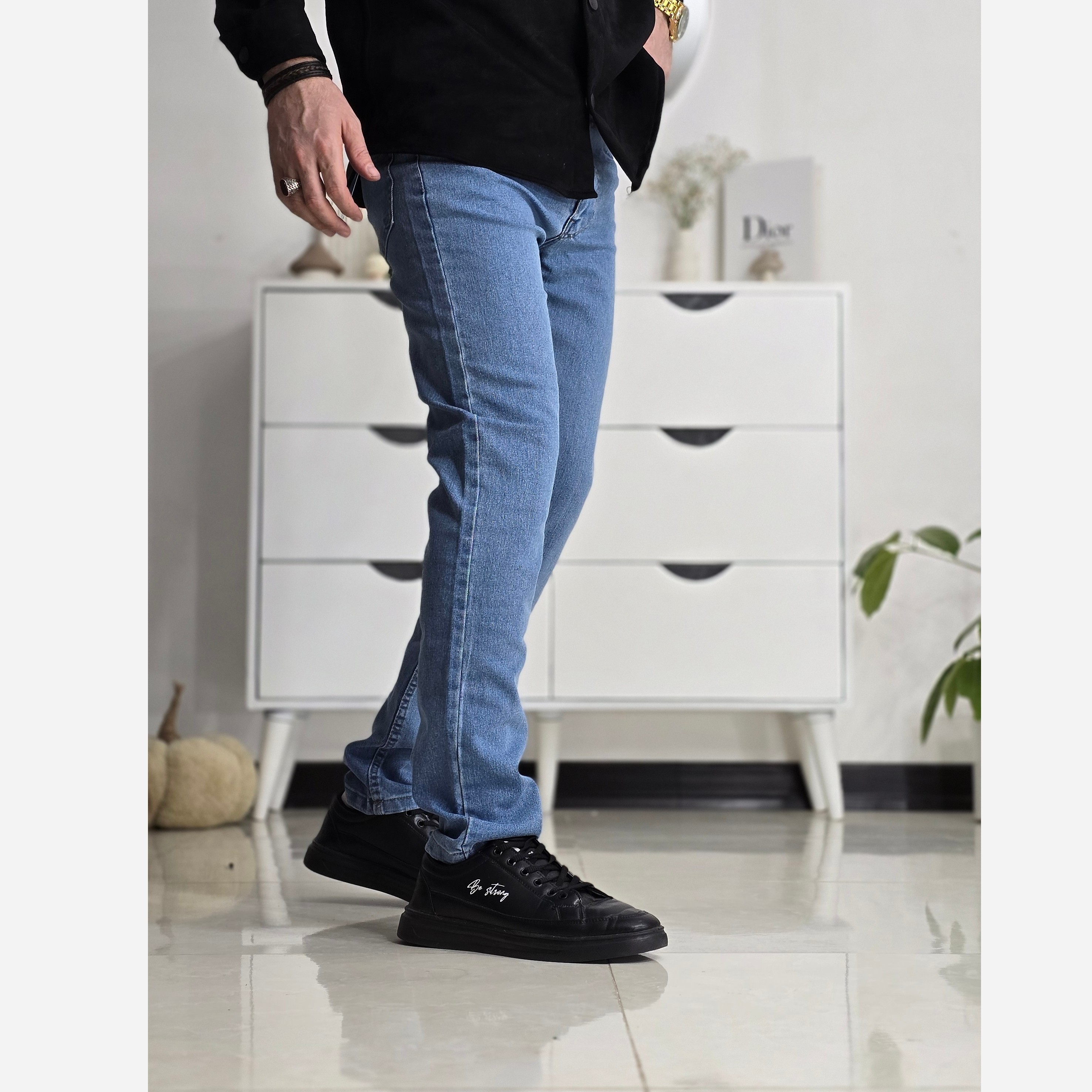 شلوار جین راسته فاق بلند سایز 42تا 52