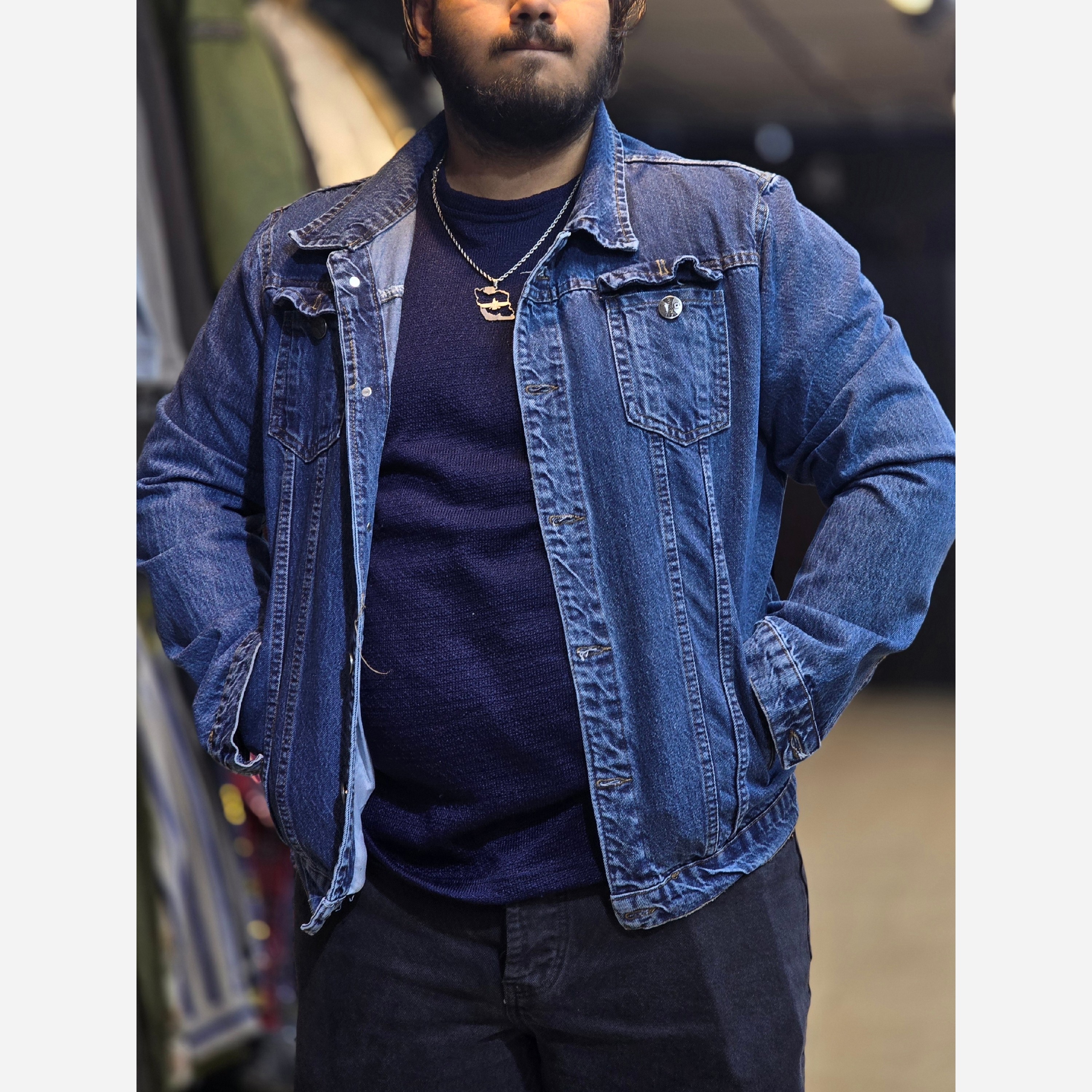 کت جین سایز بزرگ مردانه پارچه وارداتی