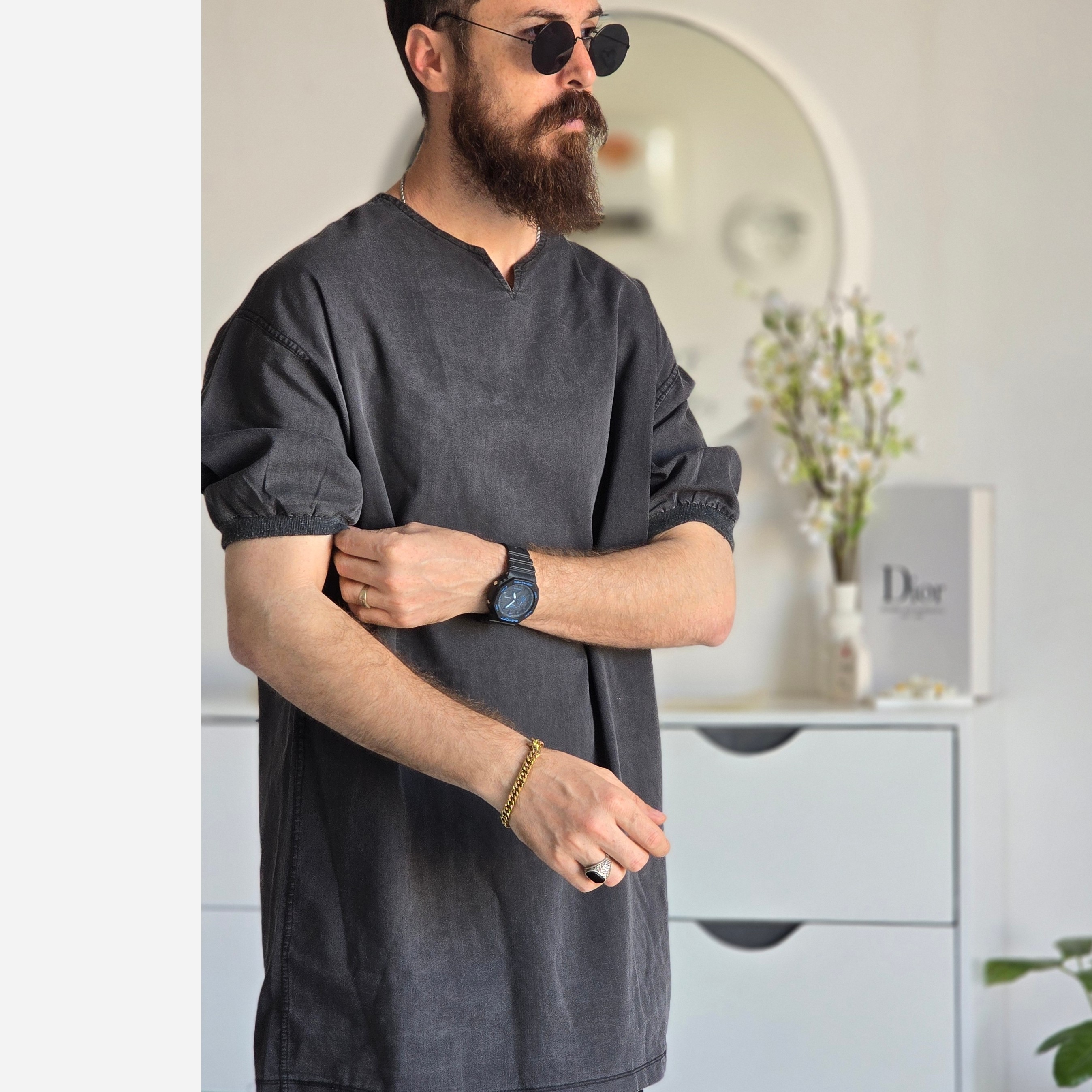 تیشرت لی استین کش