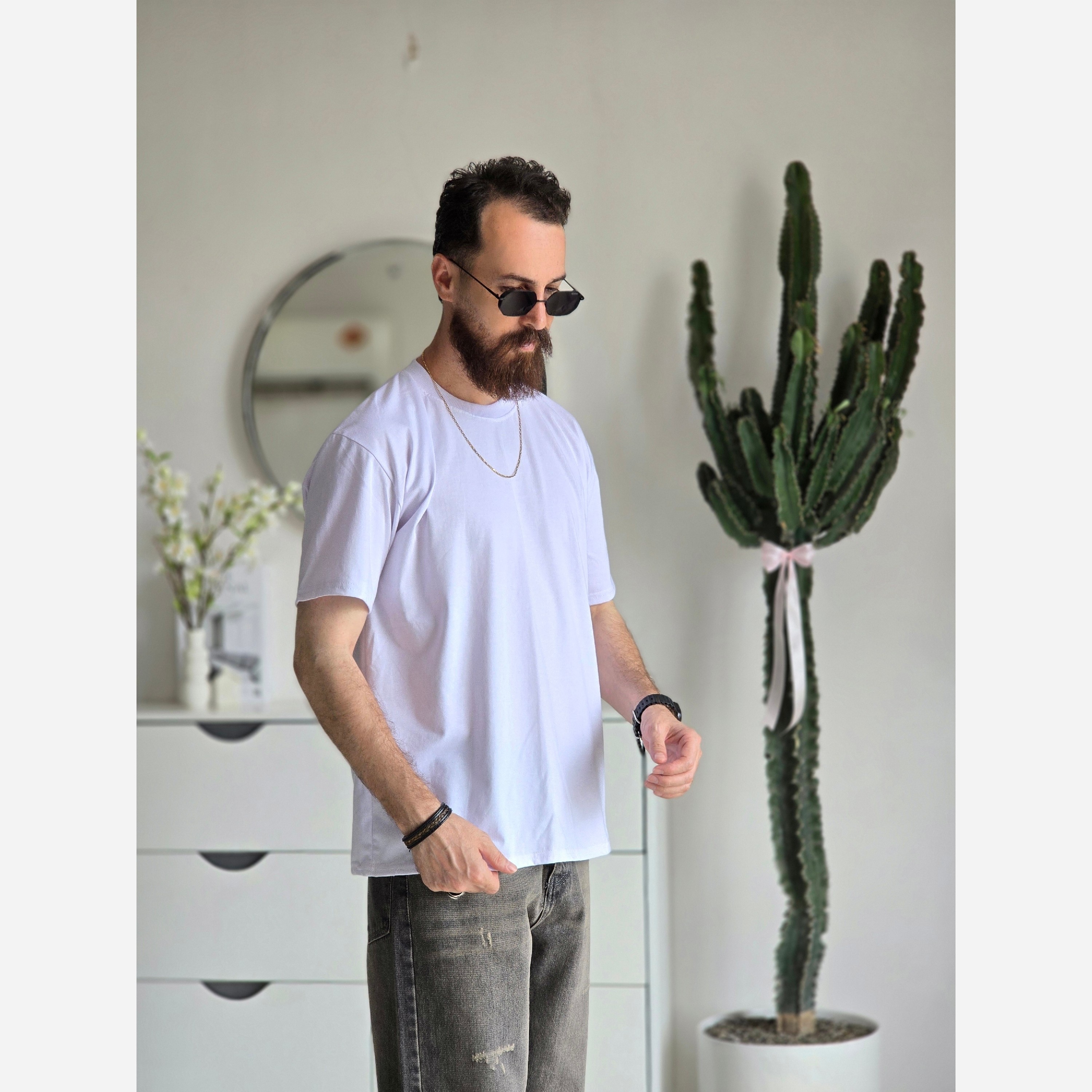 تیشرت آستین کوتاه ساده بیسیک