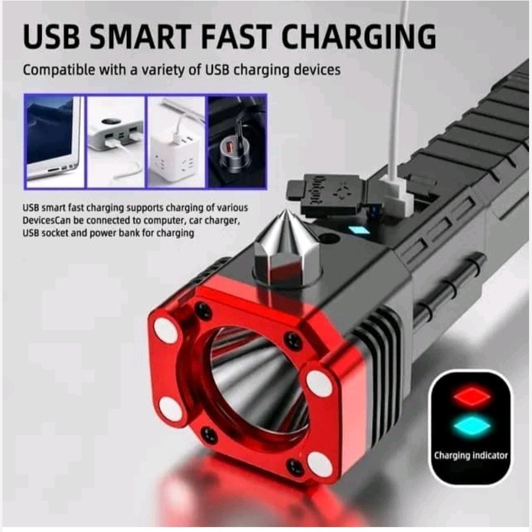 چراغ قوه شارژی 8 کاره مدل LED TORCH