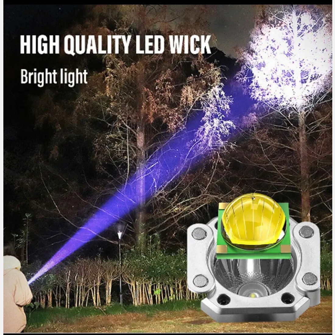 چراغ قوه شارژی 8 کاره مدل LED TORCH