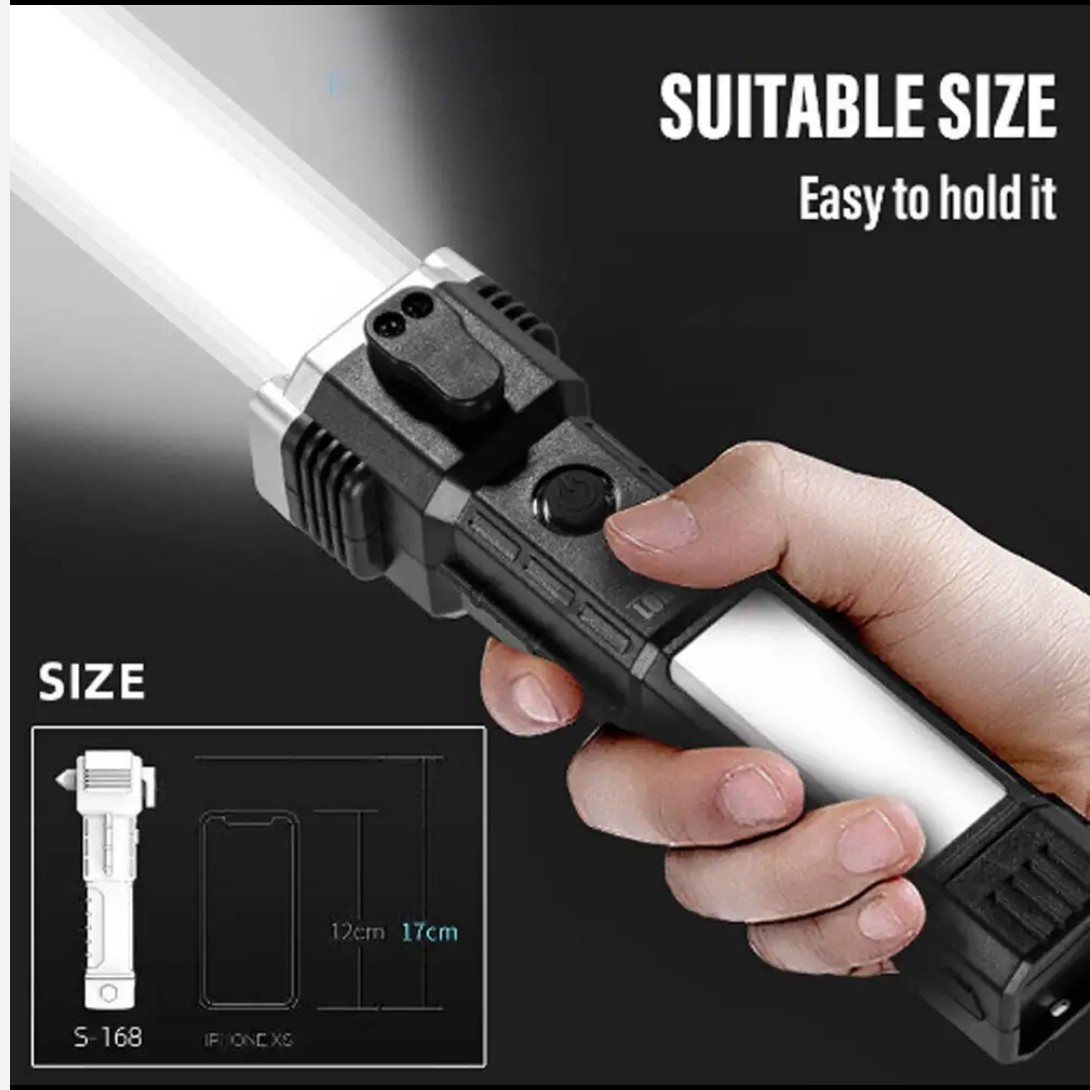 چراغ قوه شارژی 8 کاره مدل LED TORCH