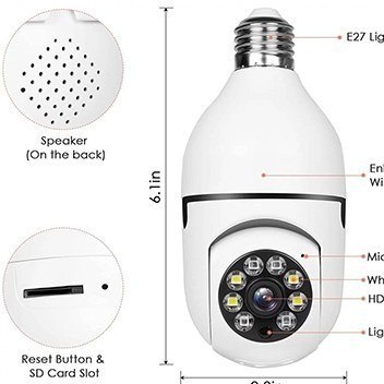 دوربین مداربسته (لامپی) 3 مگاپیکسل Z-IOT CAM دید 360 درجه