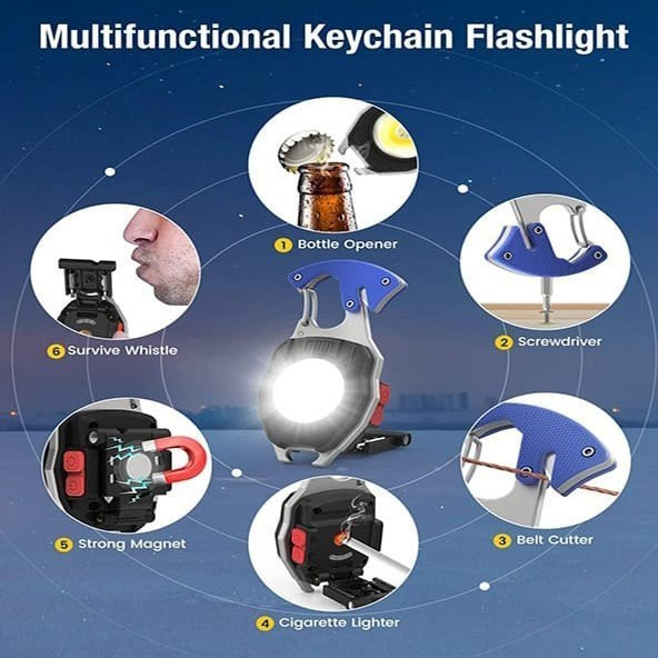 چراغ قوه (چندکاره، ابزاردار) LED مدل W5147 آهنربایی و سوتدار