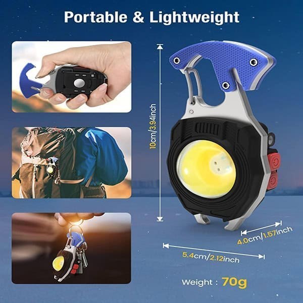 چراغ قوه (چندکاره، ابزاردار) LED مدل W5147 آهنربایی و سوتدار