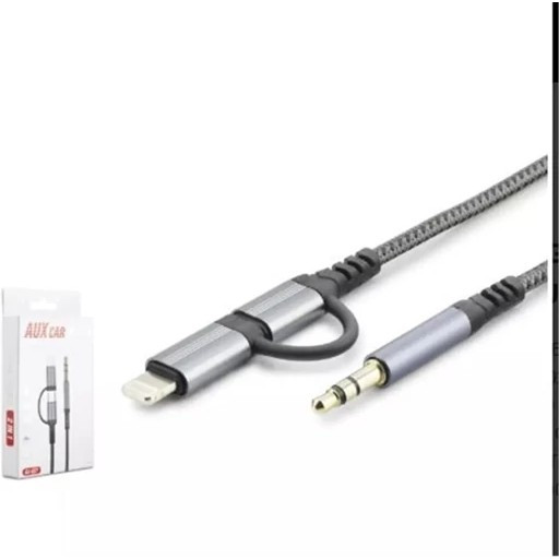 کابل AUX Car Audio Cable 2in1 لایتنینگ AUX انتقال صدای شفاف اتصال سریع