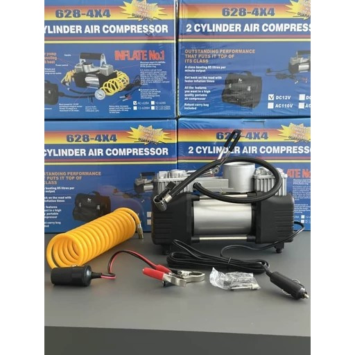 پمپ باد فندکی دو سیلندر خودرو 628-4x4 کمپرسور باد