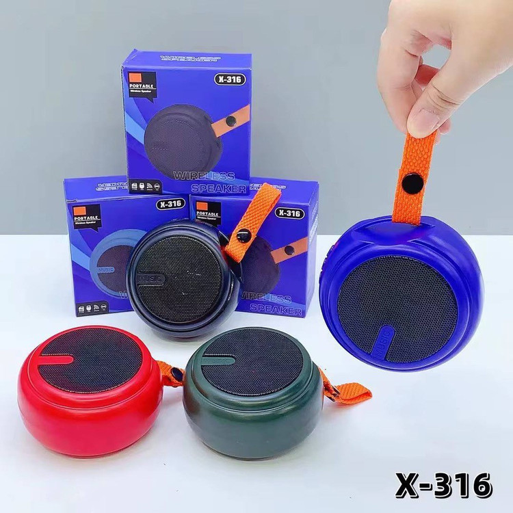 اسپیکر بلوتوثی X316 جیبی با صدای قوی پشتیبانی فلش و مموری