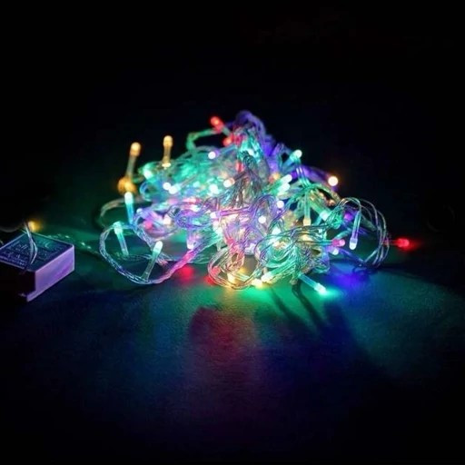ریسه ده متری سوزنی rgb برقی، کنترلی و ریموت دار، هفت رنگ