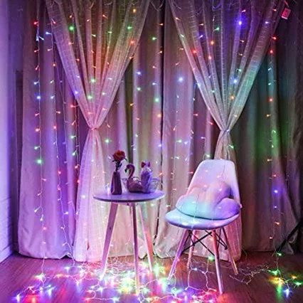ریسه ده متری سوزنی rgb برقی، کنترلی و ریموت دار، هفت رنگ