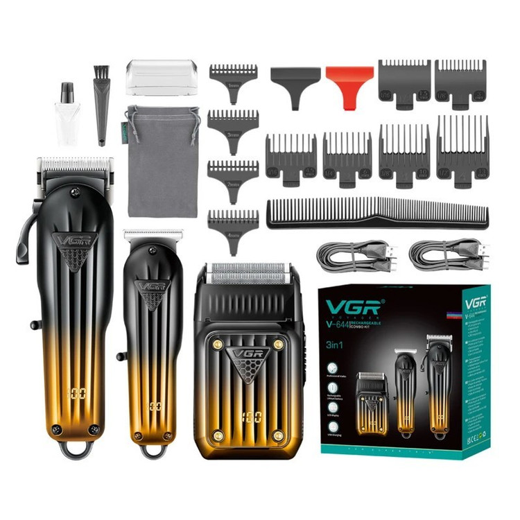 ست ماشین اصلاح سه قلو VGR مدل 644اصلی/گارانتی کتبی