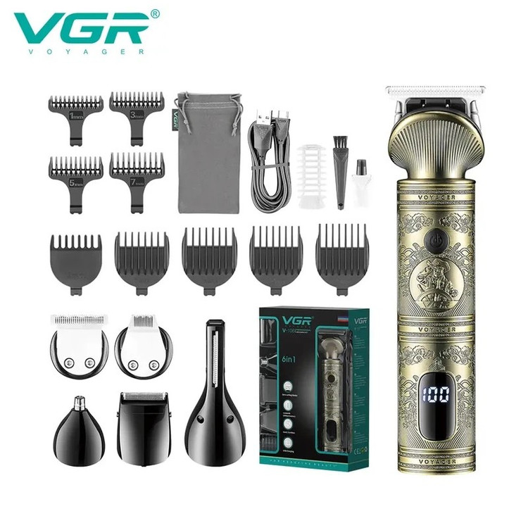 ست ماشین اصلاح موی صورت و بدن وی جی ار مدل v-106با گارانتی گلد و اقساطی