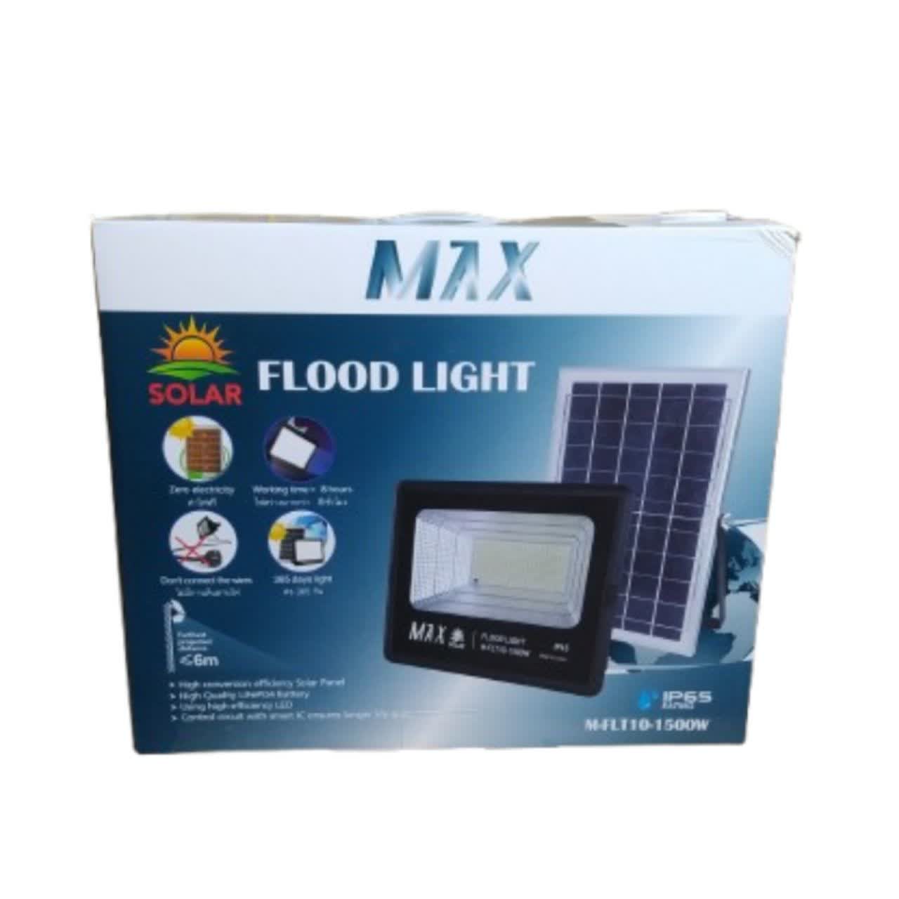 چراغ و پرژکتور خورشیدی مکس مدل M-FLT10-1500W