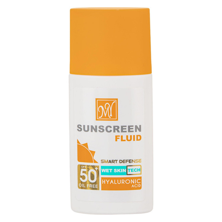 فلوئید ضدآفتاب بیرنگ مای SPF50 مدل Smart Defense مناسب انواع پوست، حجم 50 میلیلیتر