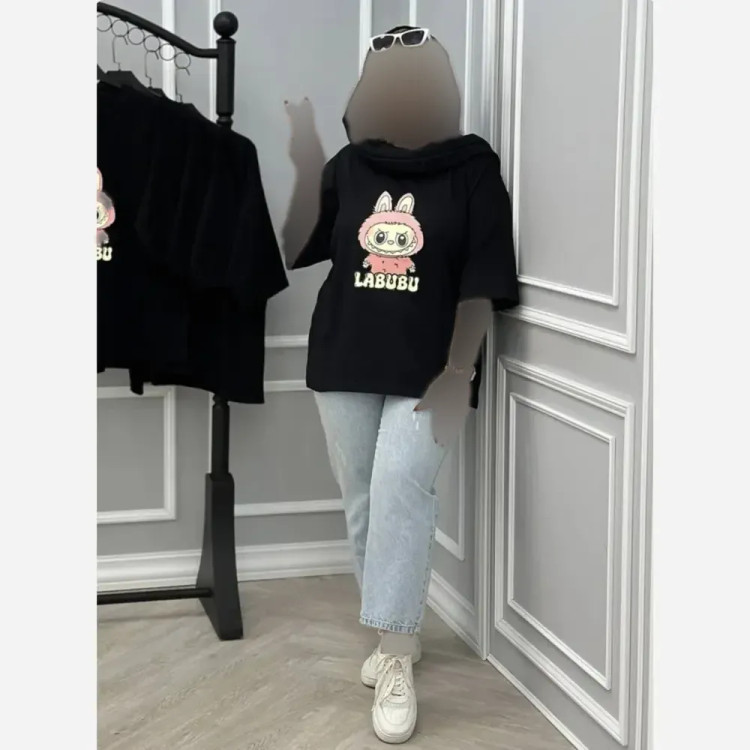 دورس زنانه چاپی لبوبو جنس پنبه ای نرم سایز 38 تا 46