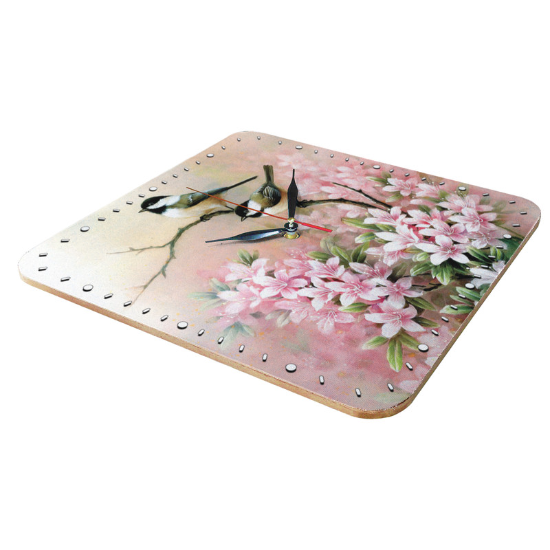 ساعت دیواری طرح گنجشک و گل مدل 1062