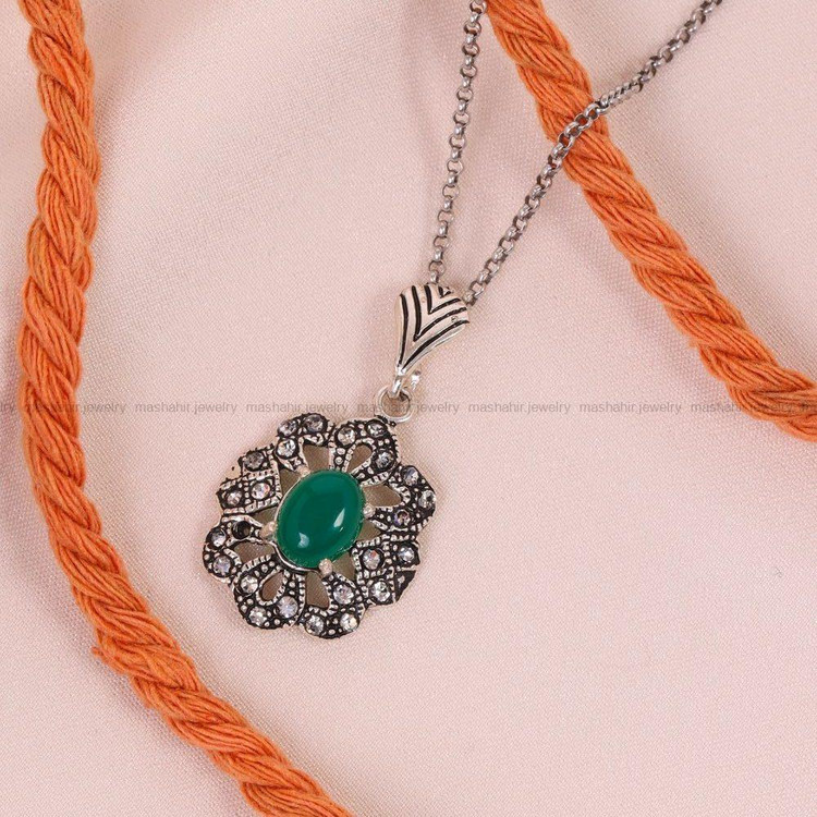 گردنبند عقیق زنانه کد 6639