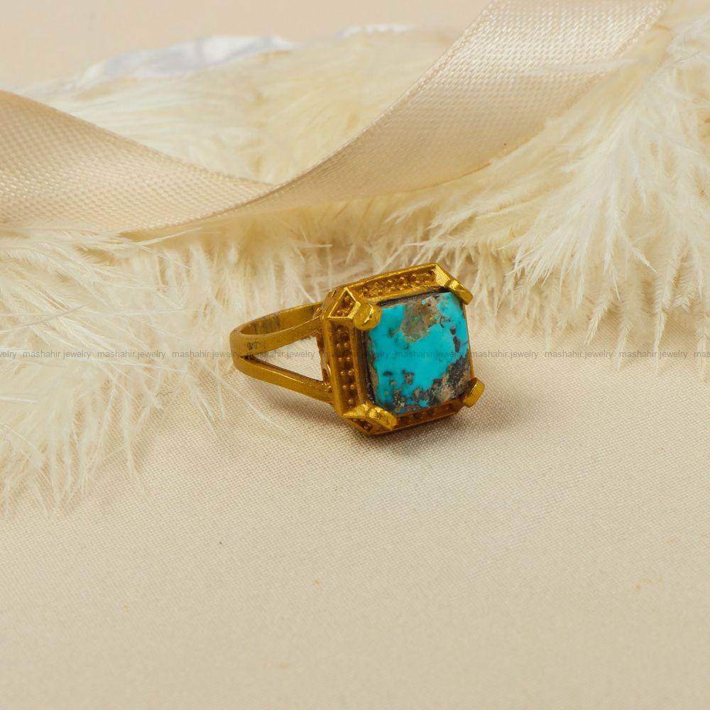 انگشتر فیروزه شجری زنانه کد 7866