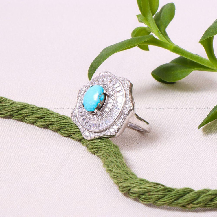 انگشتر فیروزه شجری زنانه کد 8272