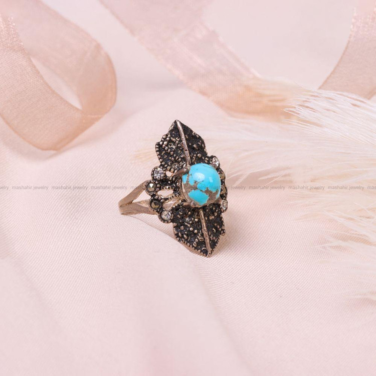 انگشتر فیروزه شجری زنانه کد 8377