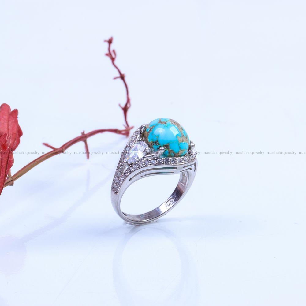 انگشتر فیروزه شجری زنانه کد 9439