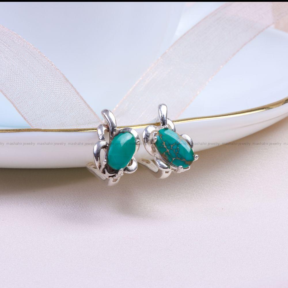 گوشواره فیروزه زنانه کد 9514