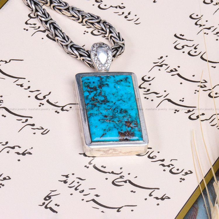 گردنبند فیروزه زنانه کد 10033