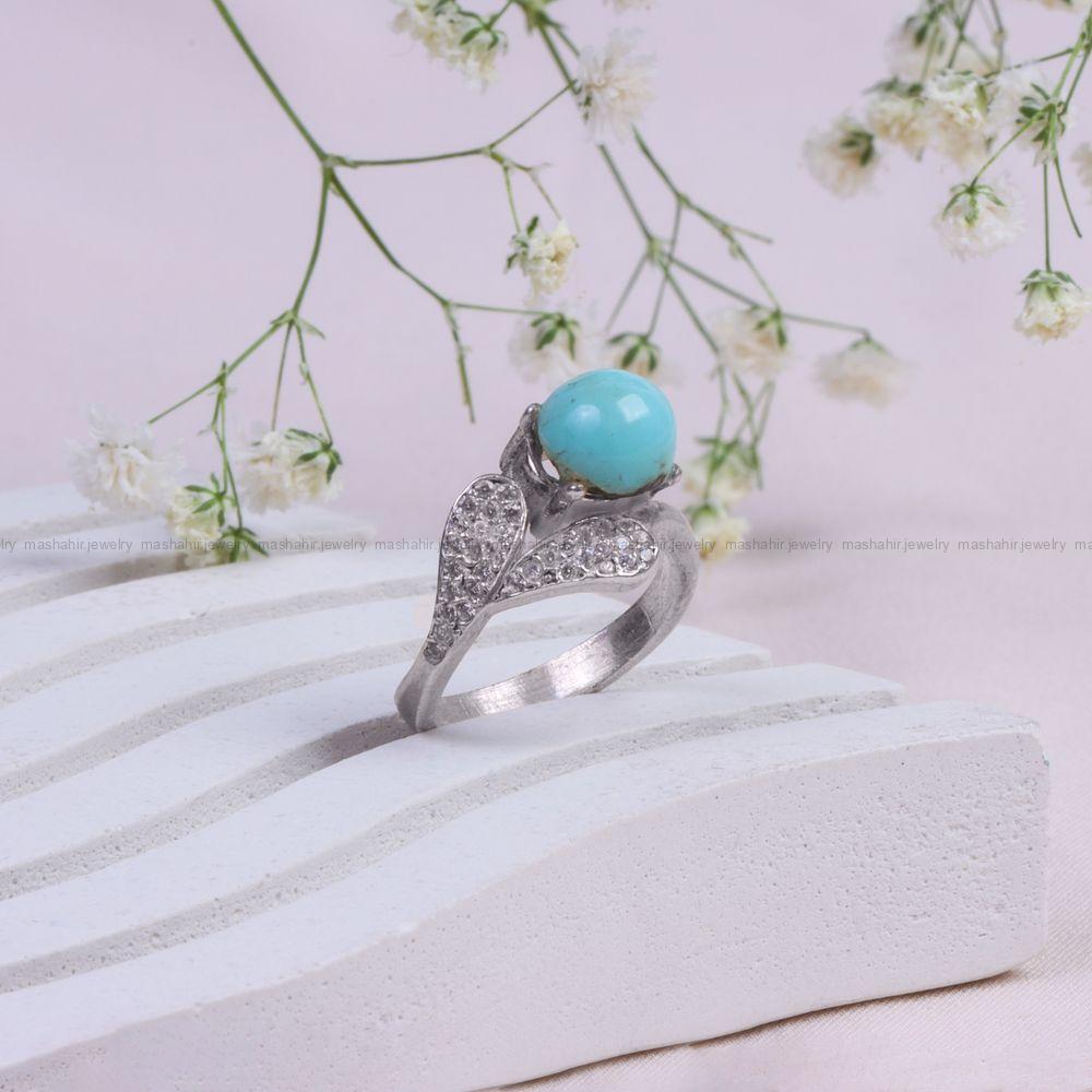 انگشتر فیروزه شجری زنانه کد 10057