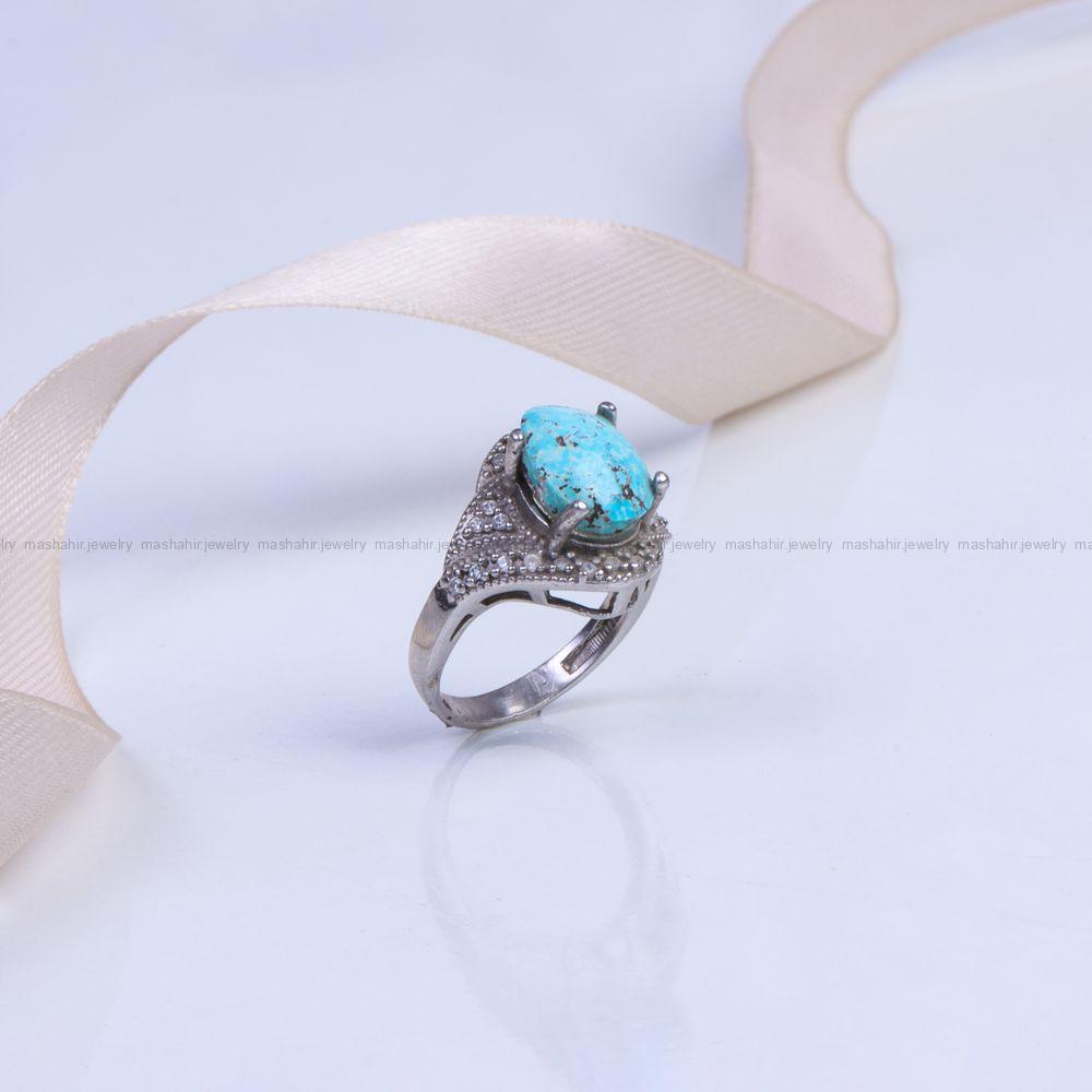 انگشتر فیروزه شجری زنانه کد 10063