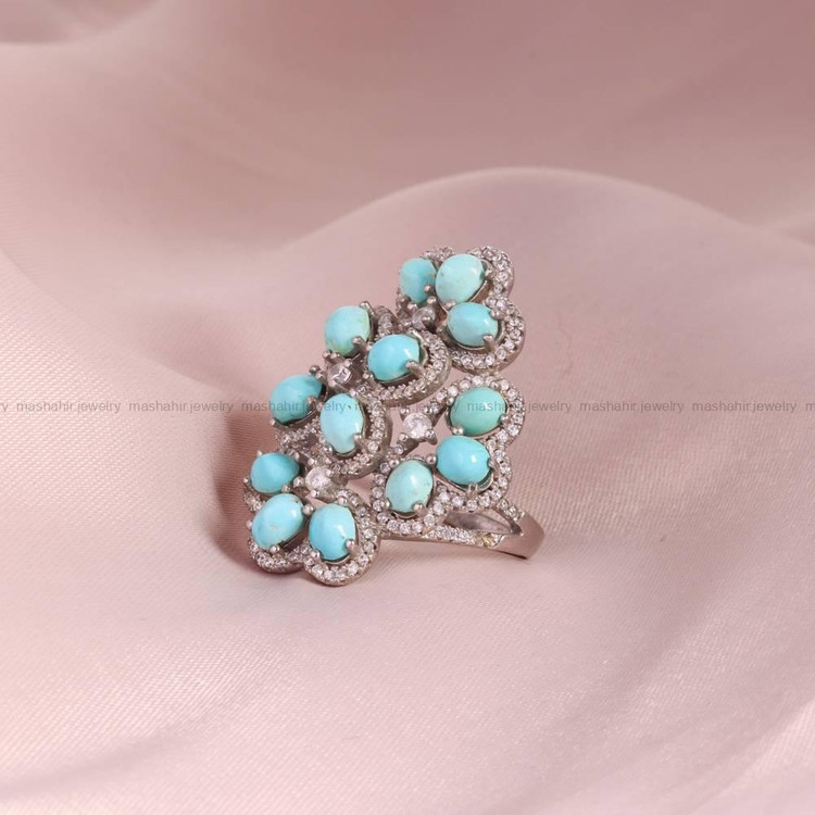 انگشتر فیروزه شجری زنانه کد 5343