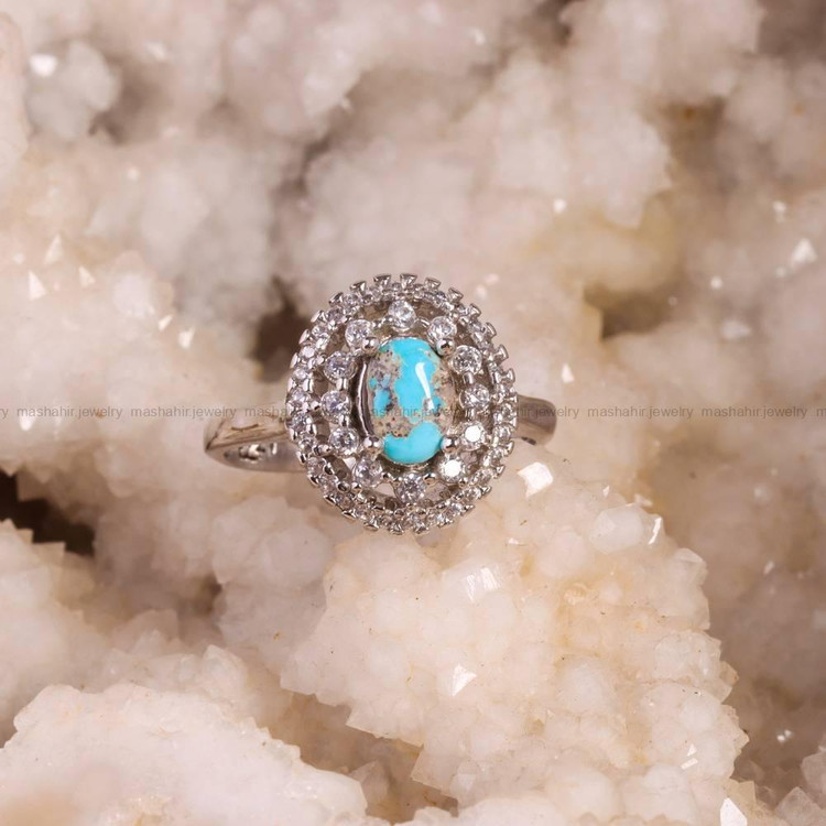 انگشتر فیروزه شجری زنانه کد 5347