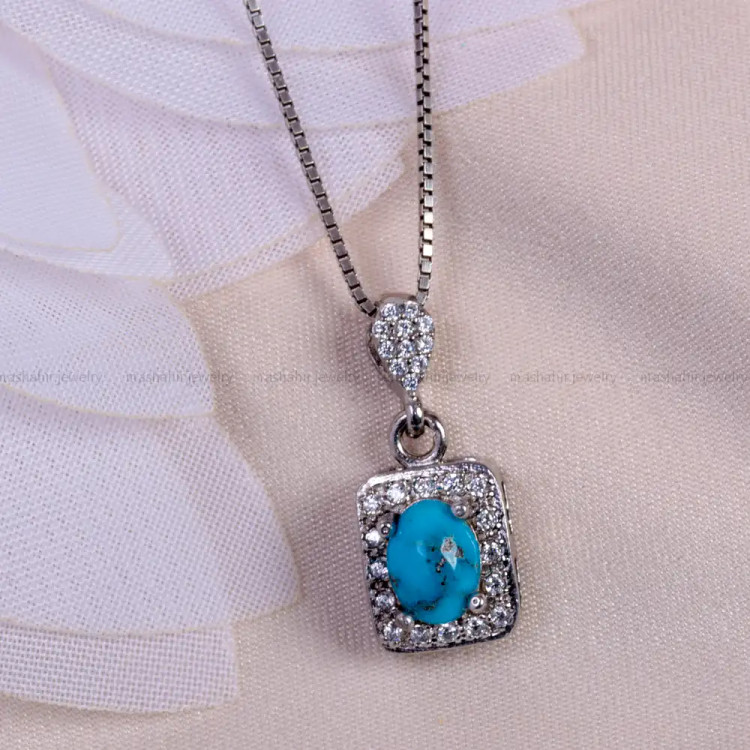 گردنبند فیروزه زنانه کد 14992