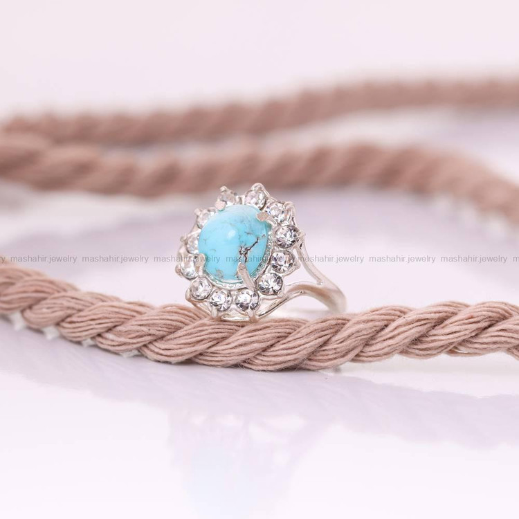 انگشتر فیروزه شجری زنانه کد 5378