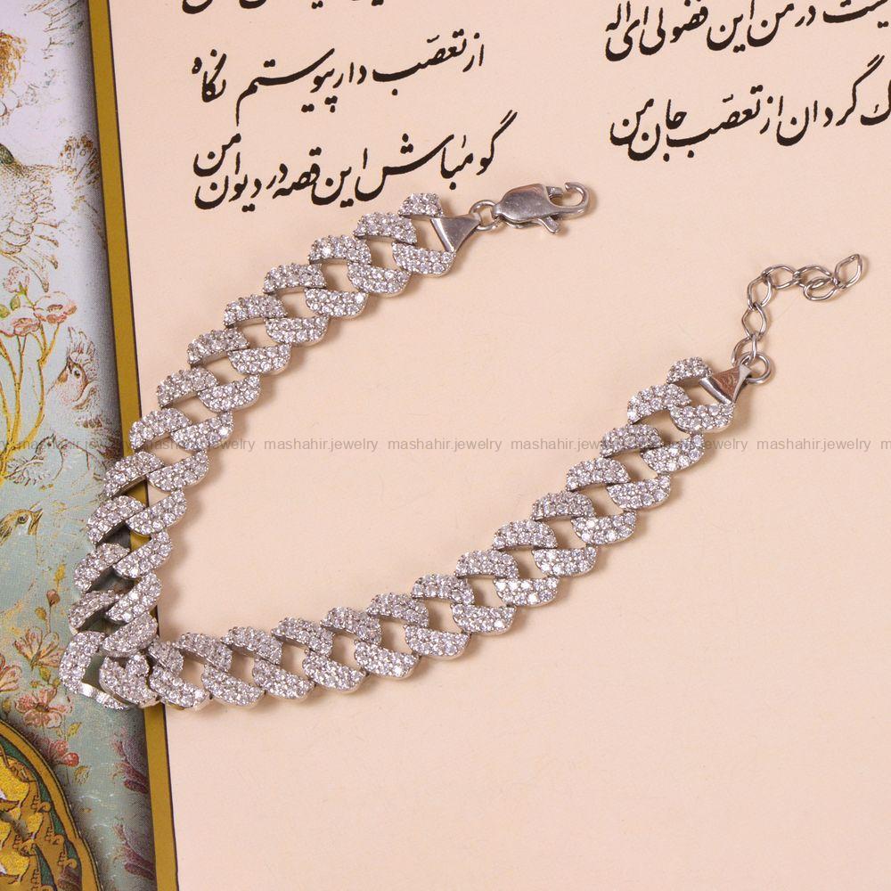 دستبند نقره زنانه کد 3517
