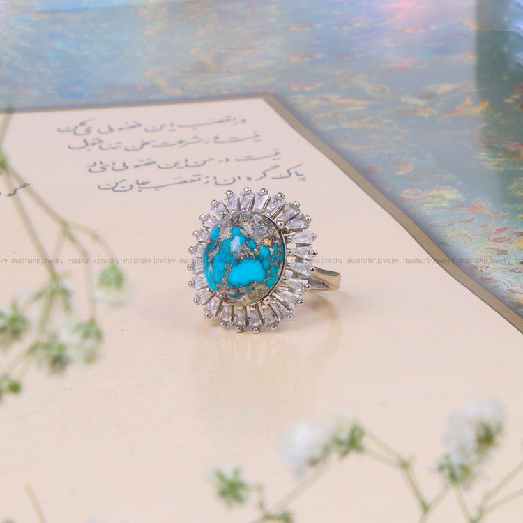 انگشتر فیروزه شجری زنانه کد 10203