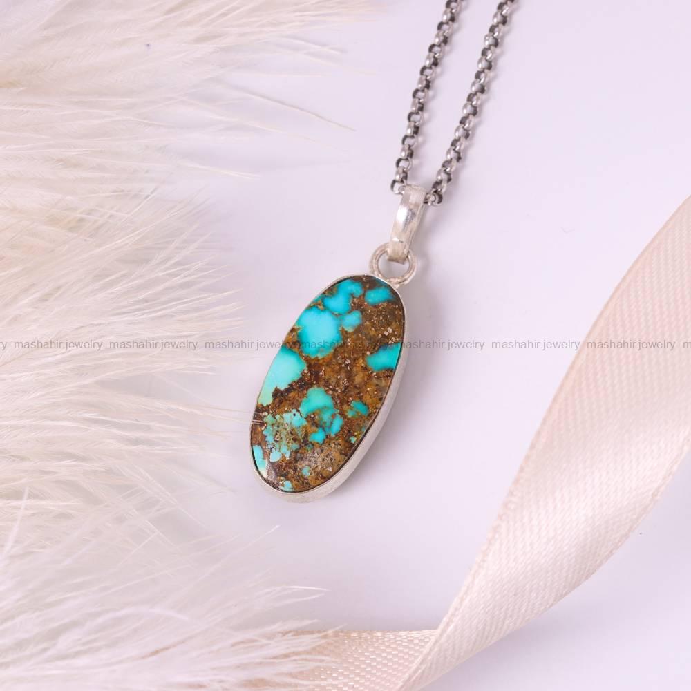 گردنبند فیروزه زنانه کد 5426