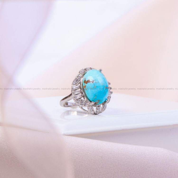 انگشتر فیروزه شجری زنانه کد 10235