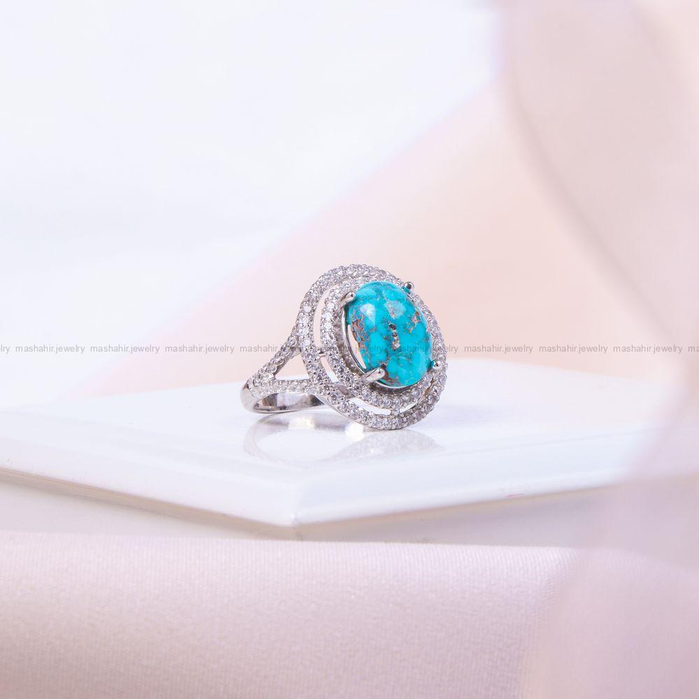 انگشتر فیروزه شجری زنانه کد 10236