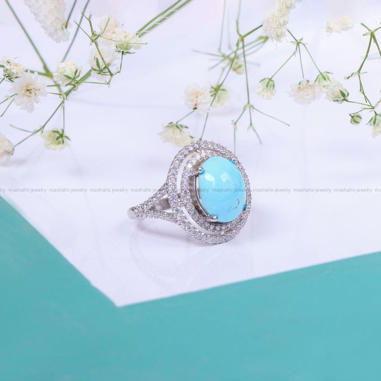 انگشتر فیروزه شجری زنانه کد 10246
