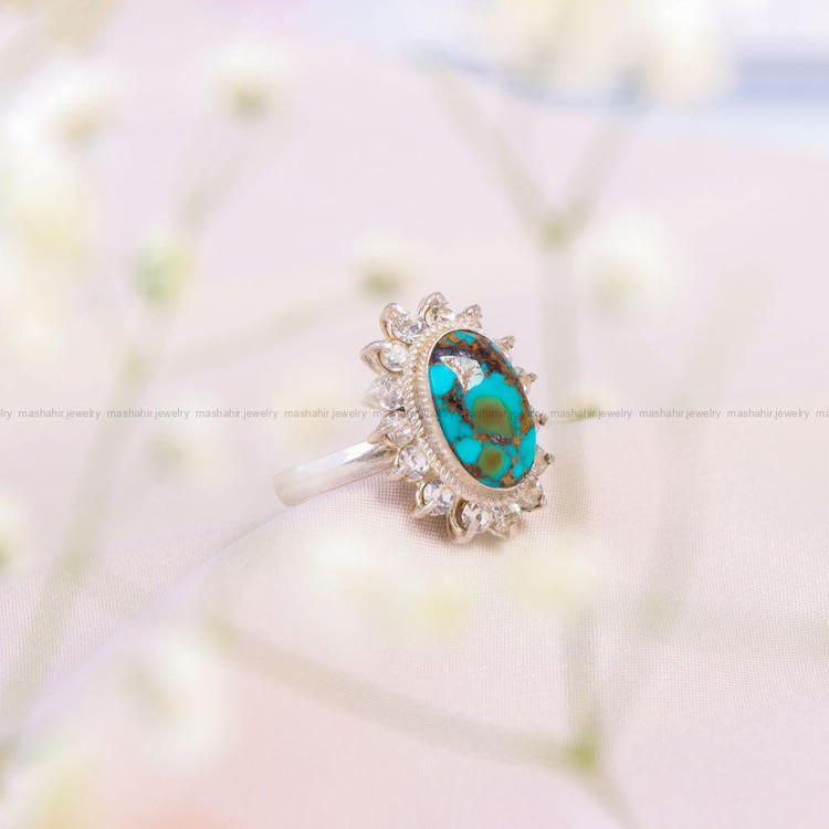 انگشتر فیروزه شجری زنانه کد 10306