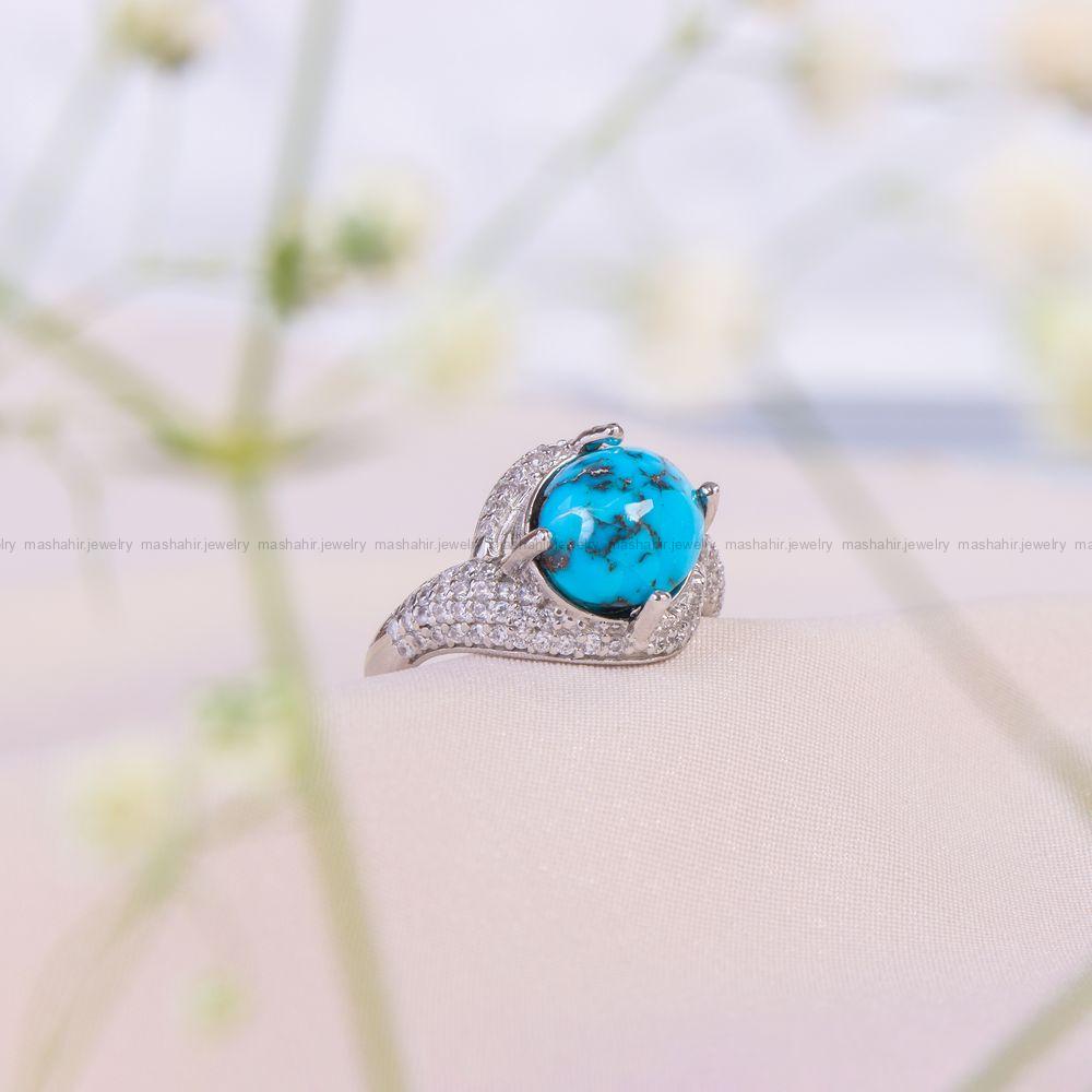 انگشتر فیروزه شجری زنانه کد 10309