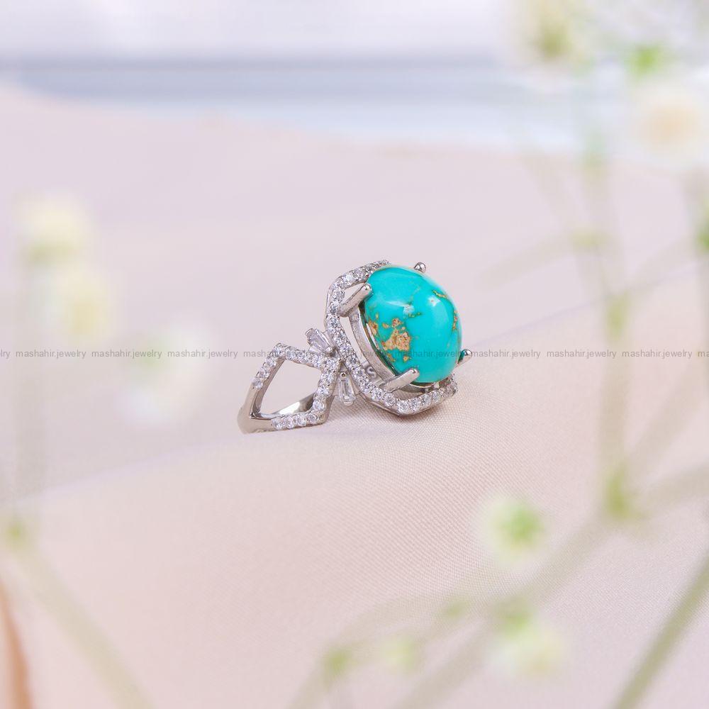 انگشتر فیروزه شجری زنانه کد 10310