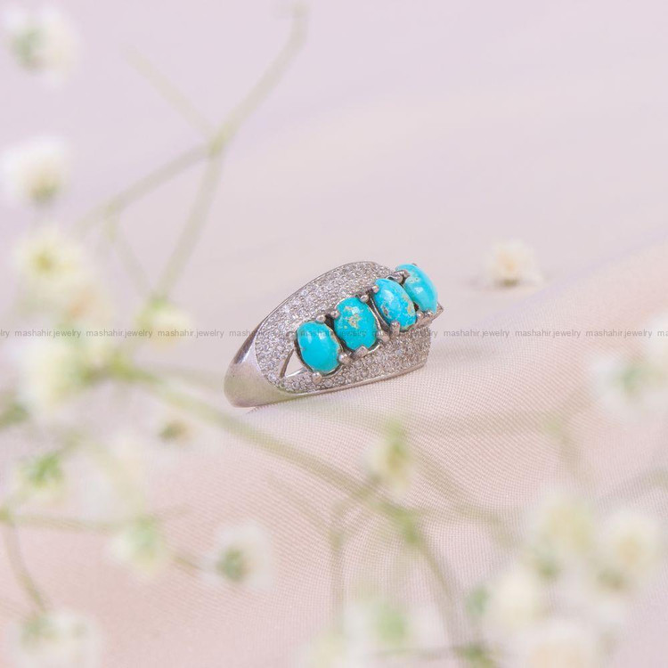 انگشتر فیروزه شجری زنانه کد 10311