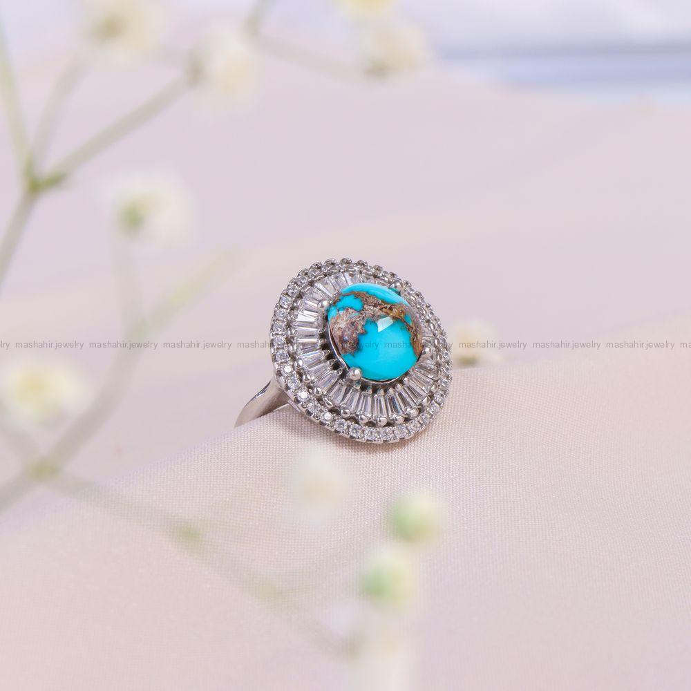 انگشتر فیروزه شجری زنانه کد 10312