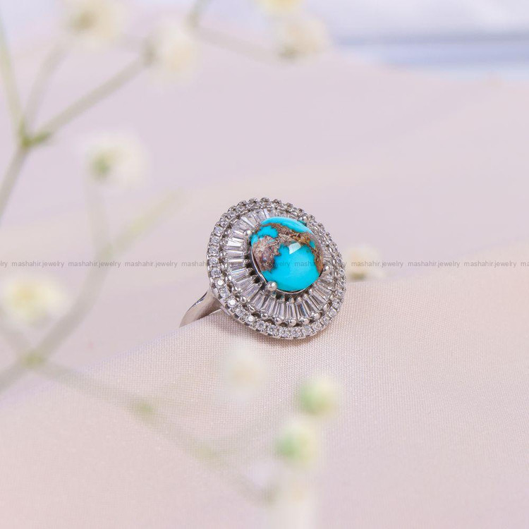 انگشتر فیروزه شجری زنانه کد 10312