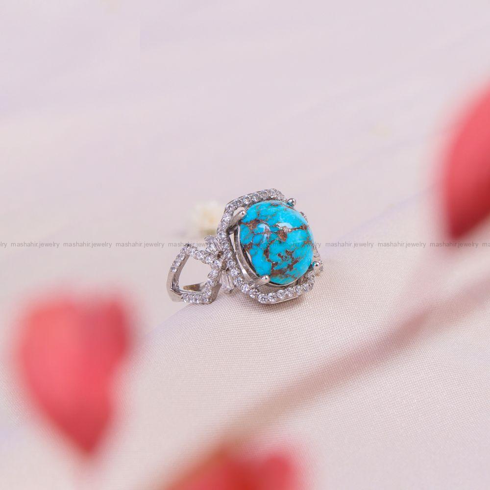 انگشتر فیروزه شجری زنانه کد 10315